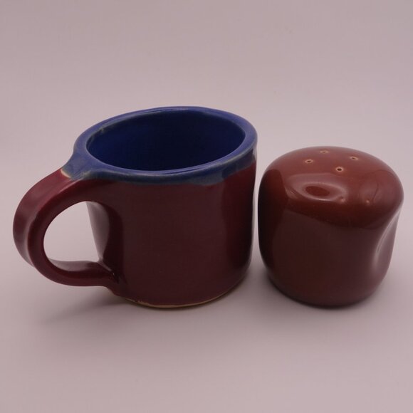 Ceramic Mug with Handle and Ceramic 4-Hole Shaker - Picture 2 of 14